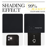 NICETOWN Halloween Pitch Black Solid Thermal Insulated Grommet Blackout Curtains/Drapes for Bedroom Window (2 Panels, 42 inches Wide by 63 inches Long, Black) NICETOWN