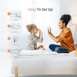 EGOHOME Twin Mattress for Kids Adults Single Bed, 5 Inch Green Tea Gel Cooling Memory Foam Bunk Bed Mattress in a Box, Made in USA CertiPUR-US Certified, Medium Firm Trundle, White MLILY