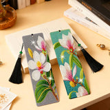 NUFTVI 2 PCS Diamond Art Bookmarks Magnolia, DIY Acrylic Diamond Painting Bookmarks Kits for Adult Reader and Crafts Lovers NUFTVI