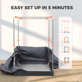 Upgraded Version Portable Sauna for Home Full Body Personal Sauna Steam Sauna Tent at Home Spa with 2.6L 1000W Steam Generator, 90 Minute Timer, Foldable Chair, Remote Control Included(Grey) Steupoek