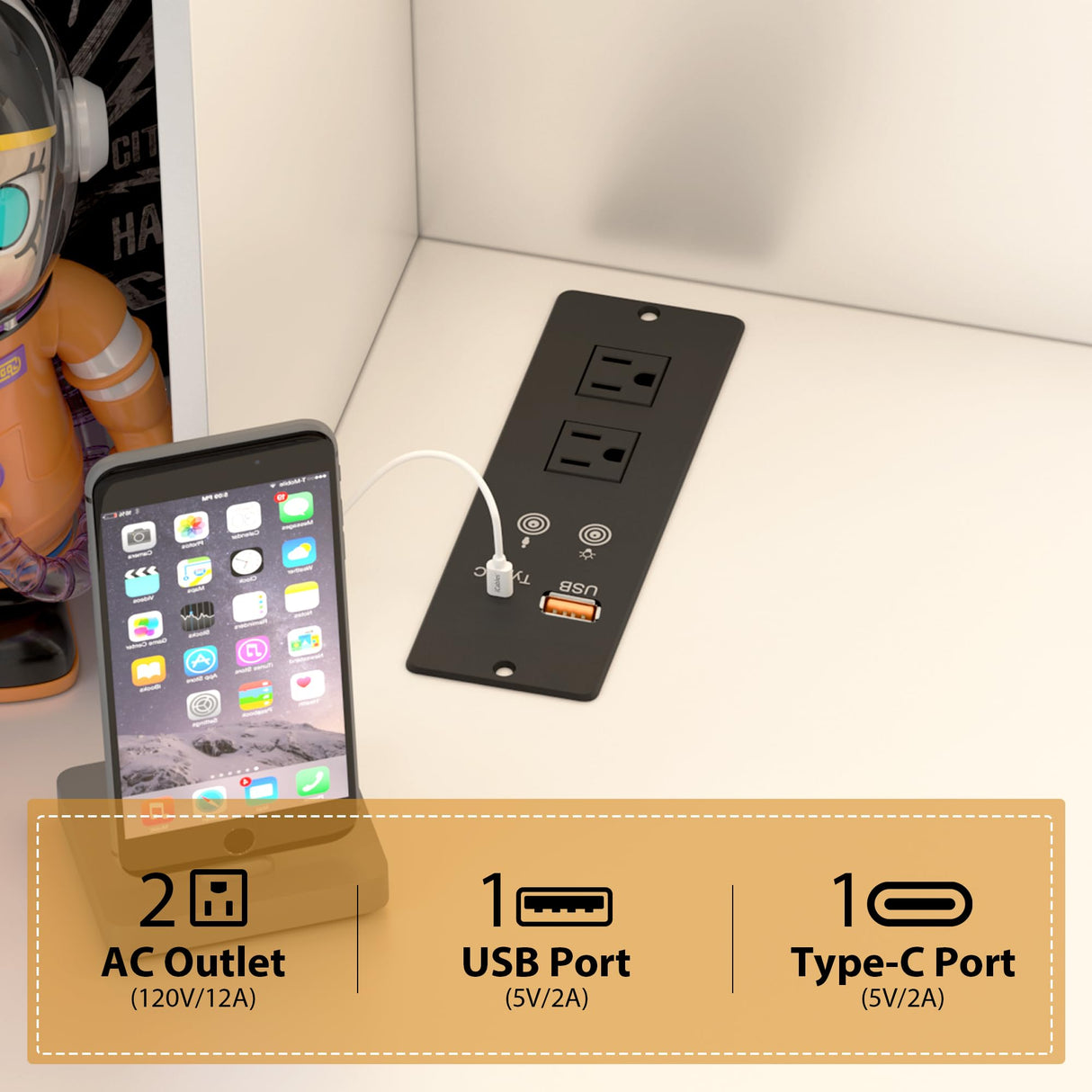 LVSOMT Home Office Desk with Hutch, Modern Computer Gaming Desk with LED Lights & Power Outlets, White Study Table with Storage Shelves, Teen Writing Desk for Bedroom, 40'' W LVSOMT