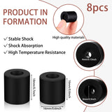 Honoson 8 Pcs 3D Printer Heatbed Parts Silicone Leveling Solid Bed Mount Stable Hotbed Heat Resistant Buffer Compatible with CR-10 Ender 3 Bottom Connect (Black,0.63 Inch, 0.7 Inch) Honoson