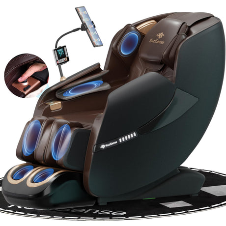KoziSense 2025 Massage Chair Full Body, Zero Gravity SL-Track Shiatsu Massage Recliner Chair with Heat, AI Control, Body Scan and Calfrest Extension KoziSense