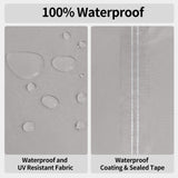 Easy-Going Patio Sofa Cover UV Resistant Outdoor Couch Cover Bicolor Patio 3-Seater Bench Cover Waterproof Outdoor Furniture Cover with Reflective Hemming (95Wx40Dx35H inch, Gray/Dark Gray) Easy-Going