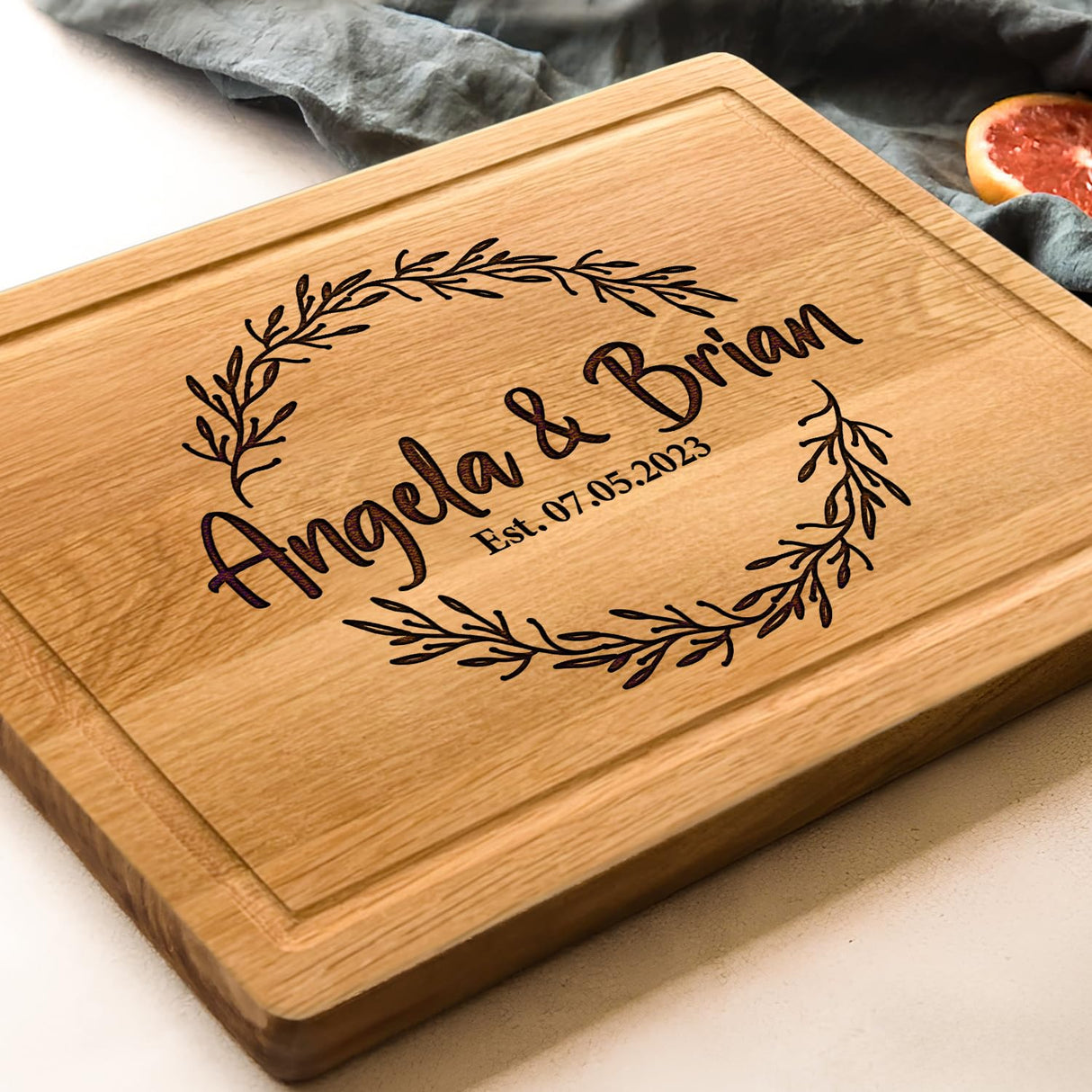 Personalized Cutting Board Wedding Registry Gift 2024, Custom Wedding & Anniversary Gift for Couples, Cool Bridal Shower Gifts, Custom Signs for Anniversary, New Home Housewarming Gifts for Women Kenzal Customized