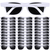 Oleitodh 60 Pack Adult White Sunglasses for Men Women in Bulk Plastic Vintage Retro Style Sunglasses 70s 80s Classic Shades Eyewear Party Prop Favors Supplies Oleitodh