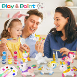 SpringFlower Unicorn Gift Toys for 3 4 5 6 7 8 Years Old Girls - Girls Arts and Crafts Painting kit Including 8 Cute Looking Unicorn Figures, DIY Creative Christmas Gift for Kids SpringFlower