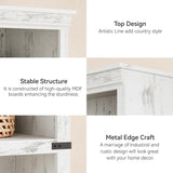 GAOMON 5 Tier Bookcase, Farmhouse Book Shelf with Storage, 67.4 Inch Tall Open Display Bookshelves, Wooden 5 Shelf Bookcase for Living Room, Bedroom-White GAOMON