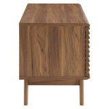 Modway Render Mid-Century Modern 37" Vinyl Record Display Stand in Walnut, 37 Inch Modway