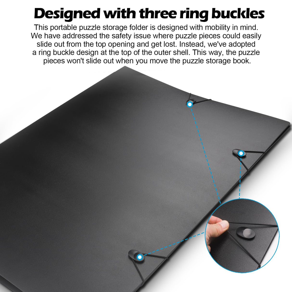 ZFCLXX Puzzle Storage Folder Keeper for Enthusiasts, 20"x 28" Iarge Capacity 1000-Pieces Puzzle Organizer Accessory, 20 Transparent High Definition Pockets, Movie Poster Storage Clip,Dust-Proof ZFCLXX