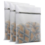 3Pcs Durable Honeycomb Mesh Laundry Bags for Delicates 12 x 16 Inches (3 Medium) WoodArtSupply