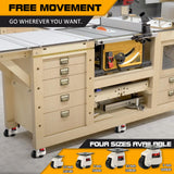 Leveling Casters Retractable Heavy Duty of 440 Lbs Set of 4,Height Adjustable Machine Leveling Feet Plate Castors for Workbench, Heavy Furniture,Machine Equipment(1.5 INCH) QIDSJCCBD