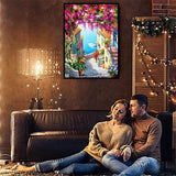 VIGEGU 2 Pack Cityscape Paint by Numbers Kit for Adults with Framed, Landscape Paint by Number DIY Adult Paint by Number Kits for Wall Decor 10x12in VIGEGU