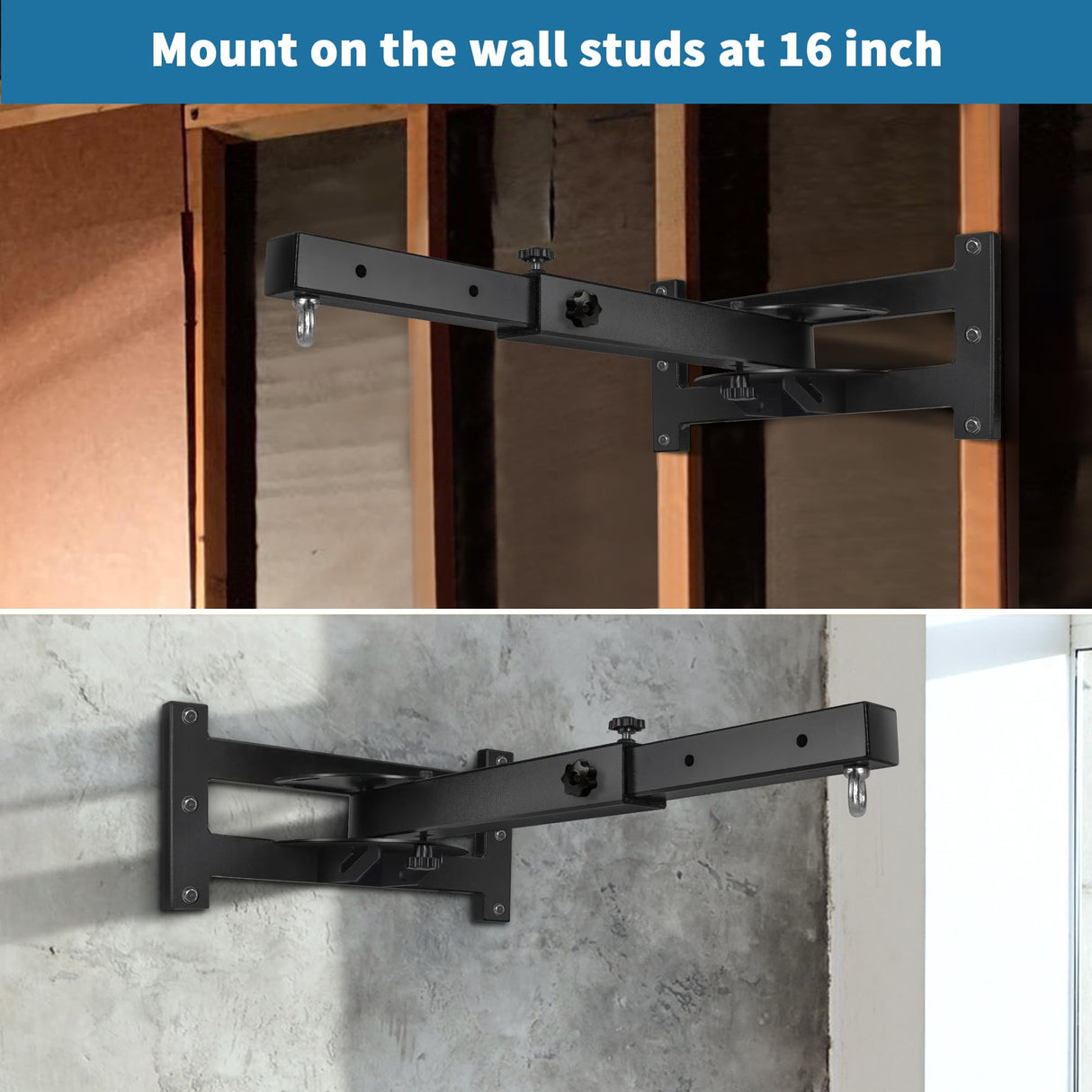 shikoyi Wall Mount Heavy Punching Bag Hanger Space-Saving Design Minimize Noise and Vibration Heavy Duty Construction for Boxing, Muay Thai and MMA Training shikoyi