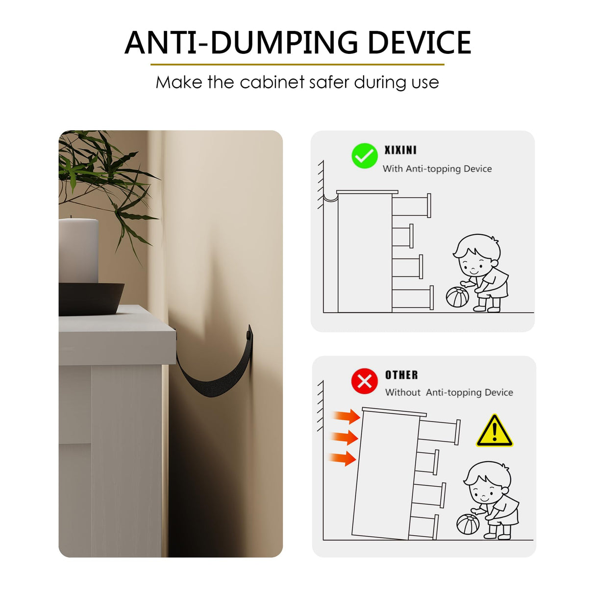 Dresser for Bedroom with 7 Drawers, Farmhouse Wood Chest of Drawers, Wide TV Stand Closet Storage Furniture with Metal Handle, Modern Clothes Organizer for Hallway, Living Room, Entryway, White Xixini