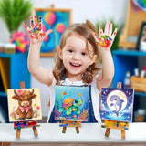 cviokrdu Turtles Paint by Numbers Kit for Kids with Frame - Wooden Easel, Sea Animals Paint by Numbers for Kids Ages 4 8 12, Easy Acrylic Oil Painting Kits for Home Wall Decoration 8x8 inch cviokrdu