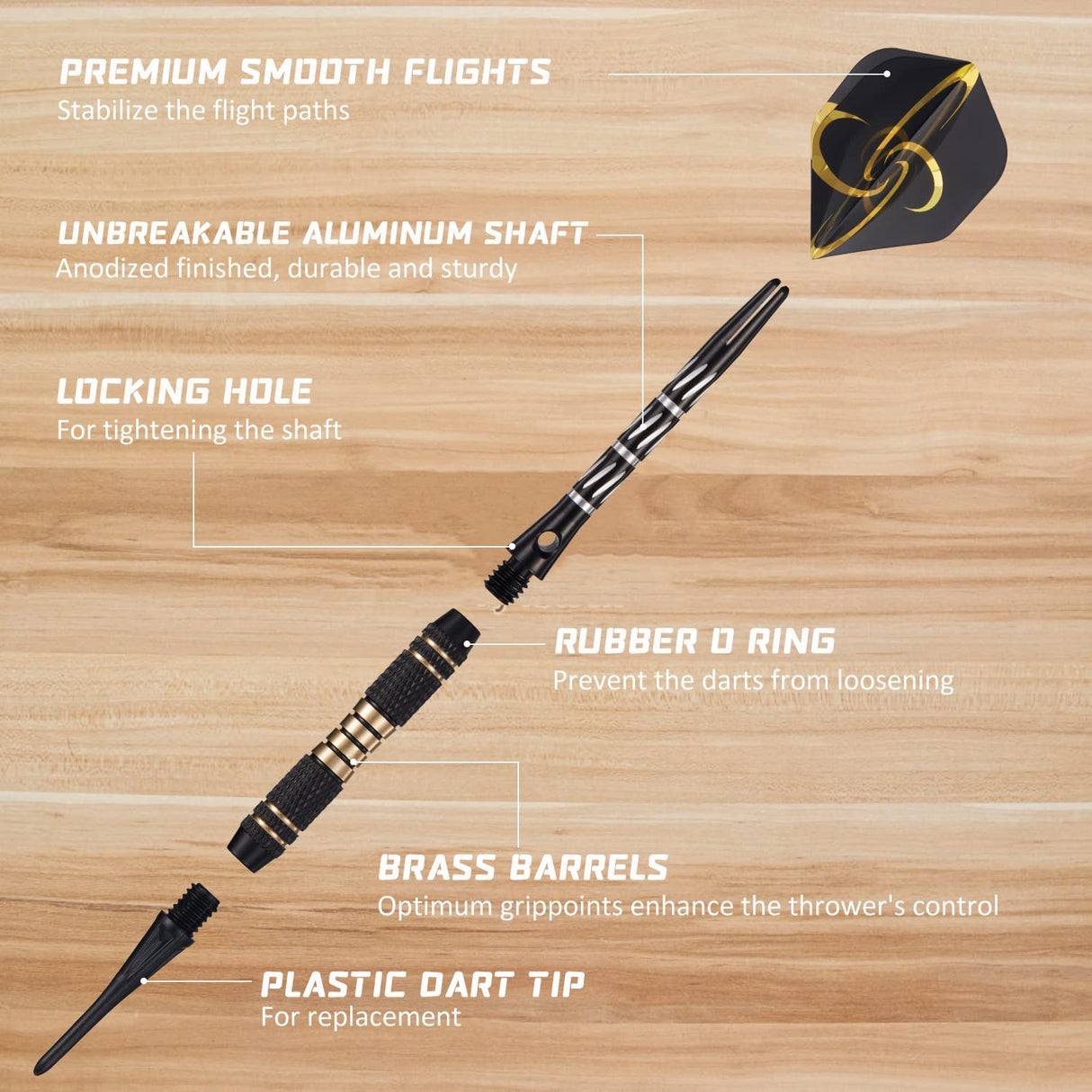 Hanbramo Dart Board, Decorative Dart Board Cabinet Set [12*Soft Tip Darts], Electronic Dart Board - Wooden Cabinet Doors with Integrated Scoreboard for Family Game Rooms [Apricot] Hanbramo