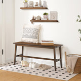 HOOBRO 39.3'' Bamboo Dining Bench, Farmhouse Wood Bench, Kitchen & Living Room Furniture, Easy to Assemble, Sturdy and Stable, Mocha MA03CD01G2 HOOBRO