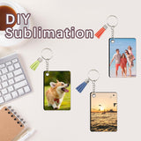 AiDiYGECO 60PCS Sublimation Ornament Blanks Keychain with Tassels Double Sided MDF Sublimation Blanks Bulk Christmas tree decorations for Sublimation Keychains Craft AiDiYGECO