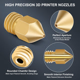 LAIHIFA 30PCS 3D Printer Nozzles, High Temperature&Wear Resistance, Better Thermal Conductivity Brass 3D Printer Nozzle 0.2mm, 0.3mm, 0.4mm, 0.5mm, 0.6mm, 0.8mm, 1.0mm for MK8, Ender 3, Creality CR10 LAIHIFA