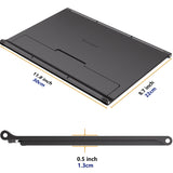 Readaeer Portable Book Stand Free Angle Adjustable Book Holder for Thick Textbook Collapsible Lightweight Book Rest (Black) Reodoeer