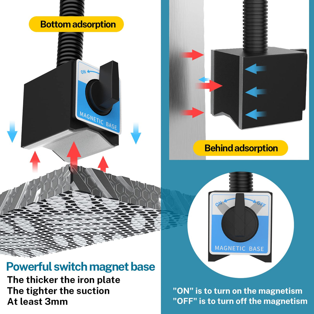 Lathe Light,1200 Lumens Magnetic Led Light, IP66 WaterProof Magnetic Base Shop Light for Milling Machine, Drill Press… YouTeMei