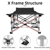 Fragess Portable Camping Cot, Sleeping Cot for Adult, 28" Extra Wide Heavy Duty Folding Cot Max Load 600LBS with Thick Mattress, Portable Camping Bed for Camp Outdoor/Office, Home Nap (Blue) Fragess