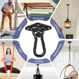 Feanron Hammock Hooks 2 Pack, Heavy Duty Hammock Hanging Kit, M10 304 Stainless Steel Pad Eye Hanging Hooks for Porch Swing Hang, 1700Lbs Holding Capacity,Black Feanron