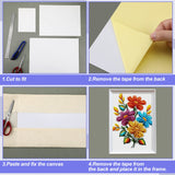 Ctosree 5 Pcs Self Stick Mounting Board, 5 x 7 Inch White Picture Frame Backing Board for Cross Stitch, Embroidery, Photo, Poster, Crafts, Artworks Ctosree