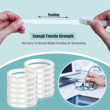 MEBMIK 12 Rolls 10mm x33m(108ft) Clear Heat Tape,Transparent High Temperature Heat Resistant Tape,Heat Transfer Tape for Heat Press and Sublimation,Heat Transfer Vinyl,No Residue MEBMIK