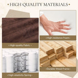 Neptane Power Reclining Sofa Set with Adjustable Headrest, Electric Reclining Sofa and Loveseat with USB/Type-C Ports, Reclining Living Room Set for Home Theater(Brown, Loveseat+Sofa) Neptane