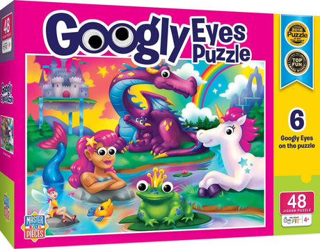 Masterpieces – 48 Piece Jigsaw Puzzle for Kids 4+ Years, Fantasy Friends with Googly Eyes, Educational and Fun Game, Gift Idea for Children, 19" x 14 Masterpieces