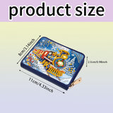 ARTopet Christmas Credit Card Holder Diamond Art Painting PU Wallet ID Card Case Zipper Anti-demagnetization Business Accordion Wallet Crafts Gift for Women Men Travel-Train ARTopet