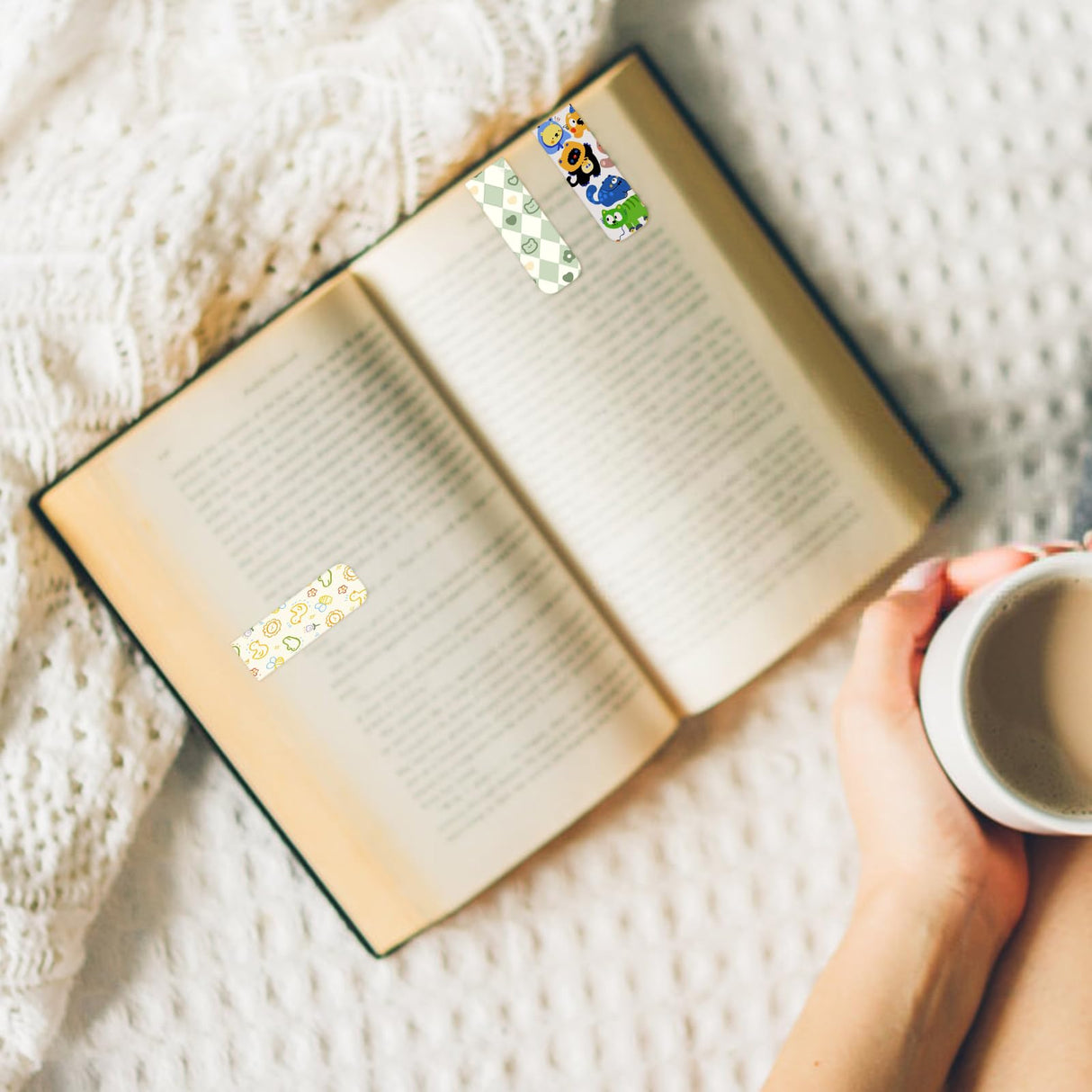 48 Pieces Magnetic Bookmark Sublimation Bookmarks Blank Book Marker Magnetic Page Clips for Kids Students Teachers School Home Office Reading Supplies Book Lovers Gifts Hooqict