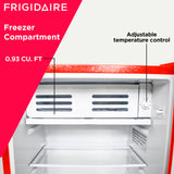 Frigidaire Retro Compact Fridge with Chiller, 3.2 cu ft Countertop Fridge with Built-In Bottle Opener, Compact Refrigerator for Office, Bedroom, Dorm Room or Cabin - 16.5"D x 19"W x 31"H (Red) Frigidaire