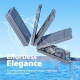 POOLHACKER Poolside Bar, Swim Up Bar Exclusively for Above-Ground Round Pools. Patio Poolside Table Smart Fold Easy Maintenance, Weather Resistant Stable Tabletop (Phantom Gray) POOLHACKER