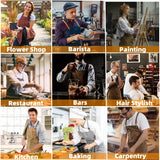 BLIRITEL Canvas Work Aprons for Men with Tools Pockets,Heavy Duty Adjustable Tools Apron, Woodworking Apron for Carpenters Mechanic (Grey) BLIRITEL