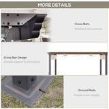 Outsunny 10' x 10' Retractable Pergola Canopy, Patio Gazebo, Sun Shelter with Aluminum Frame for Outdoors, Cream White Outsunny