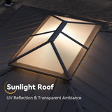 ZIENLIFE 12x14 ft Cedar Wood Gazebo with Sunlight Roof &Storage Cabinet, Hardtop Gazebo with Galvanized Steel Double Roof, Heavy Duty Pavilion for Patio Lawn and Garden ZIENLIFE