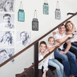 Jetec 4-Piece Mason Jar Wall Hanging Plaque Set - Rustic Farmhouse Decor Signs - Bless This Home, Family, Together, Love, Life, Home, Forever - Wooden Wall Mount - Approx. 8.3 x 4.5 x 0.24 Inches Jetec