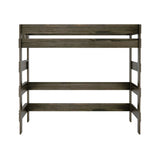 Max & Lily Modern Farmhouse High Loft Bed, Twin Bed Frame For Kids, Barnwood Brown Max & Lily
