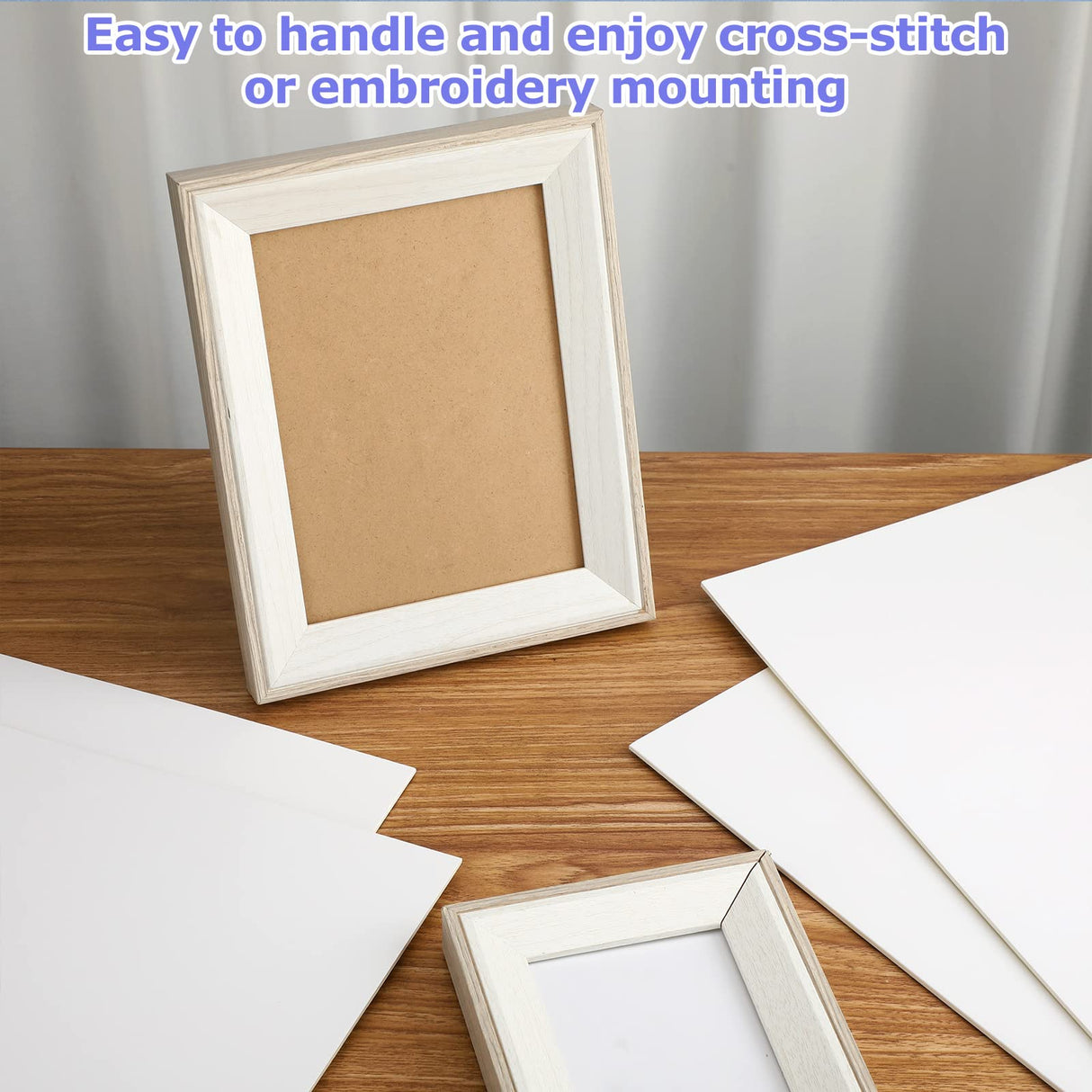Ctosree 5 Pcs Self Stick Mounting Board, 5 x 7 Inch White Picture Frame Backing Board for Cross Stitch, Embroidery, Photo, Poster, Crafts, Artworks Ctosree