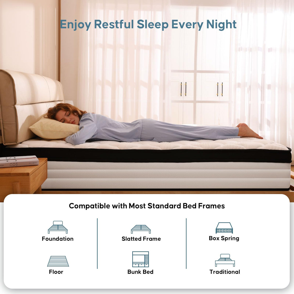 SeVietra King Size Mattress, 12 Inch Hybrid Mattress King in a Box with Individually Pocket Springs, Strong Edge Support, Breathable Comfort and Durable, CertiPUR-US SeVietra