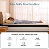 King Size Mattress, 10 Inch Hybrid Mattress King in a Box with Individually Pocket Springs, Strong Edge Support, Breathable Comfort and Durable, CertiPUR-US SeVietra