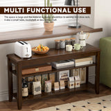 Taitiy Shoe Bench Storage Rubberwood, Entryway Bench with 3-Tiers Height Adjustable, Shoe Rack Front Door Entrance Organizer for Hallway Living Room, Mudrooms, Walnut,31.5" Taitiy