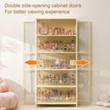 Zkfpet 67" High Display Cabinet with LED Lights, Curio Cabinet with Clear Doors, Collectibles Organizers Rack, for Home, Office(102cm/40in) Zkfpet