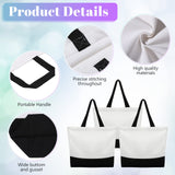 16 Pieces Canvas Tote Bag and Makeup Bag Blank Plain Canvas Bag Large Reusable Grocery Bags Shopping Cloth Bags with Handles DIY Craft Bag Canvas Pencil Case with Zipper Cosmetic Bag School Supplies Reginary