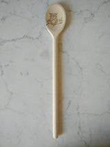 Mr.Woodware 10 Inch Wooden Spoons for Cooking - Set of 12 Long Handle Wooden Spoon for Mixing, Stirring, Tasting - Kitchen Wooden Utensils For Cooking and Crafts, Personalized Engraved Wood Burning Mr. Woodware