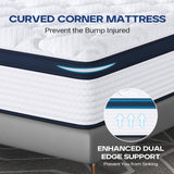 FLEXPEDIC 10" Twin Mattress, Memory Foam Hybrid Mattress with Space Cotton for Tight Sleep, Medium-Firm Cooling Mattress with Stronger Support, Motion Isolation &Pressure Relieving FLEXPEDIC