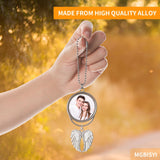 Sublimation Pendant Blanks,Car Picture Frame,Angel Wing Printing Pendant Jewelry Making, Sublimation Blanks Bulk for Automobiles Home Christmas Ornaments(5PC) MGBISYI
